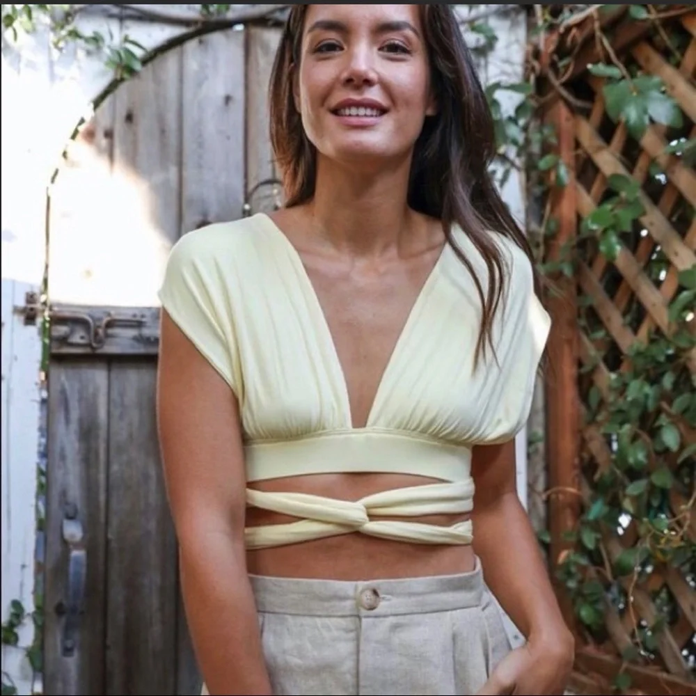 Convertible Bralette Top-BUTTER - Picture 2 of 8